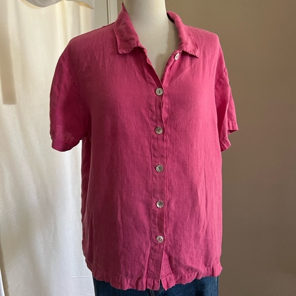 Hot Cotton/Marc Ware 100% Linen Button Down - Picture 6 of 7